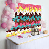 Aperturee - Aperturee Dessert Donut Frosting Sweet Happy Birthday Backdrop